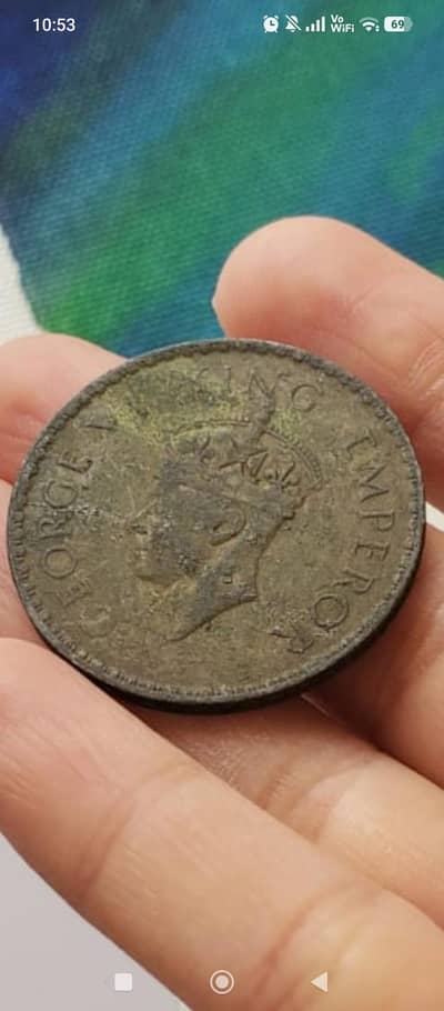 Rare 1941 One Rupee British India Coin – King George VI Antique Coin