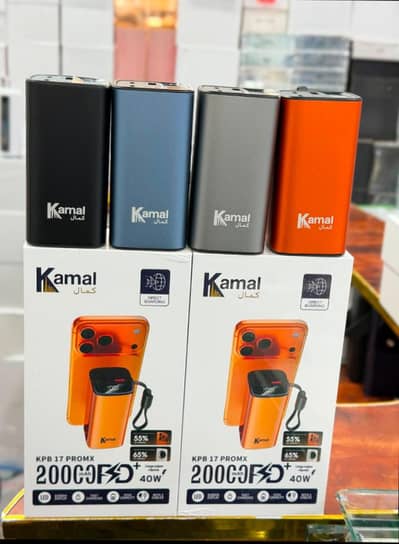 kamal power bank 17promax 20000mah 40 watt fast charging led display