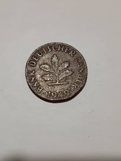 1949 German 10 Pfennig Coin – Bank Deutscher Länder Antique Coin