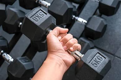 Rubber 5Kg Gym Dumbbell