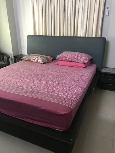 Bed, side tables and  dressing table