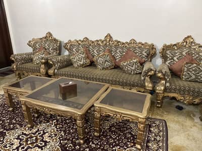 Sofa Set and Tables for Sale