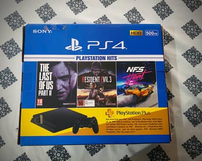 PS-4 Slim 500gb , Non jailbreak,  with box , 2 controller , teken 7. . .