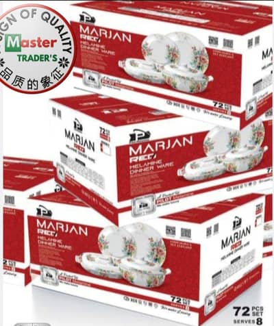 Melamine double glazed dinner set 72 pcs