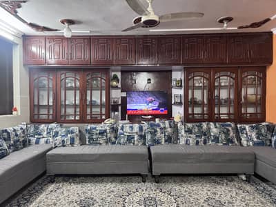 L shaped sofa for sale!!! As good as it looks.