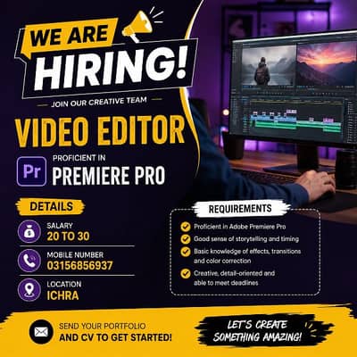 Video Editor Required (Adobe Premiere Pro)