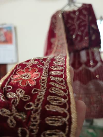 bridal dress for barat , stitch , new