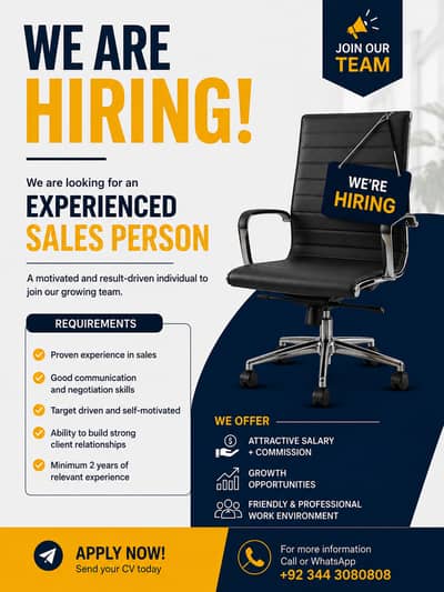 SALESPERSON REQUIRED