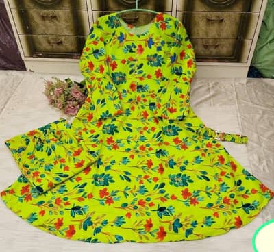 Ladies Fancy Umbrella Frock 2PC Lawn Cotton Mix - 10 Colours Rs 2500