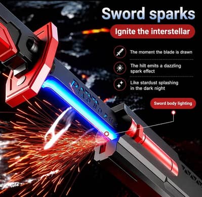 Led Spark Blade sword Toy Lighting - charging -sound