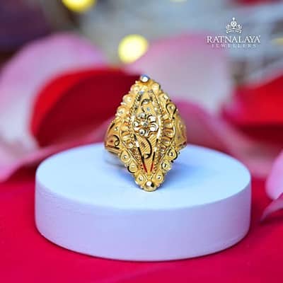 gold rings 21 karet gold latest design ladies gril hold ring
