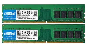 Crucial 2x8gb DDR4 2666MHZ UDIMM for sale (check description)