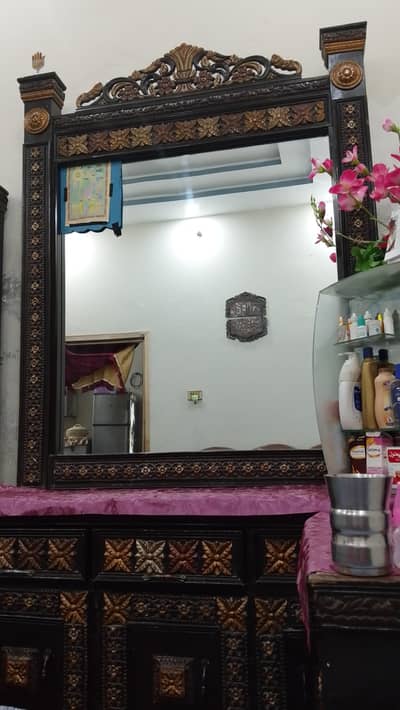 dressing table real black wood