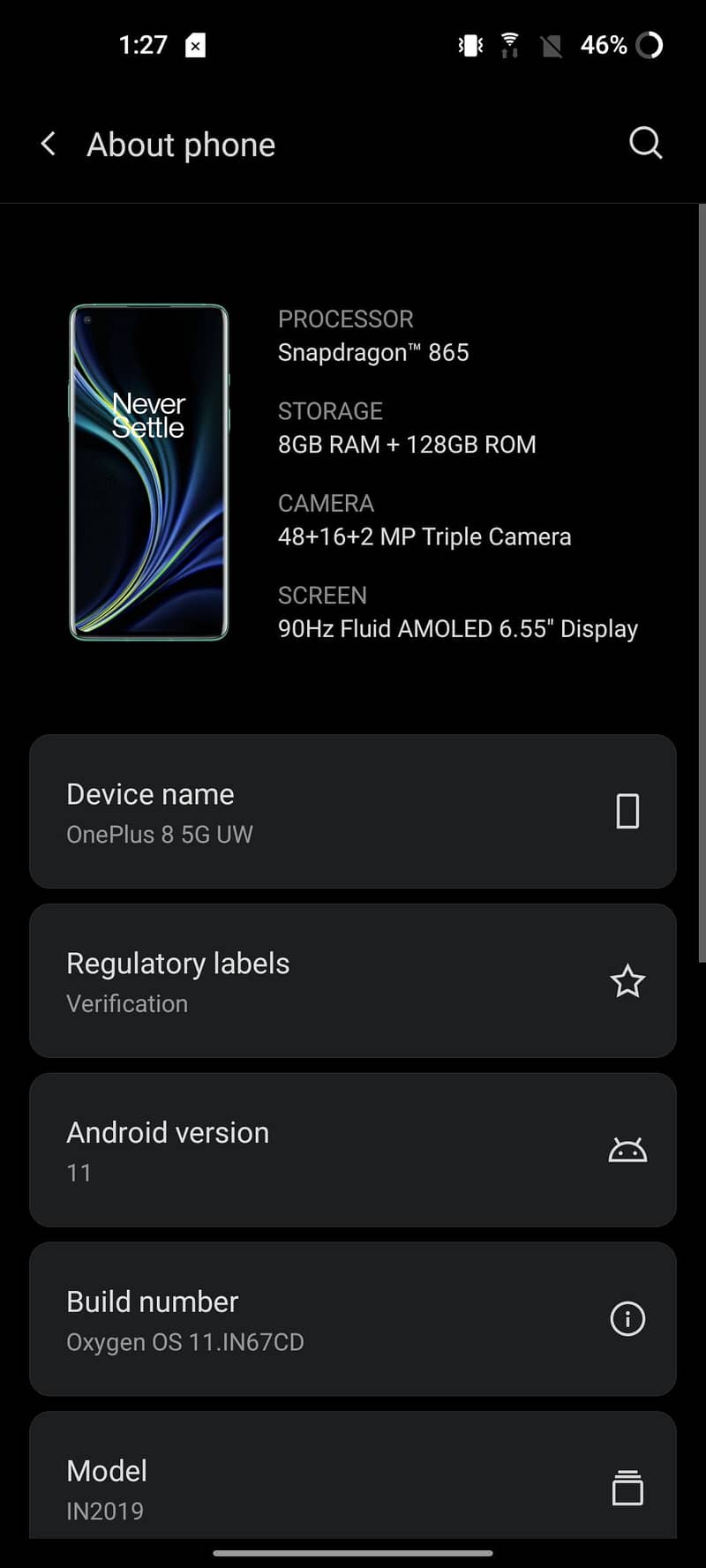 One Plus 8 Pro 8