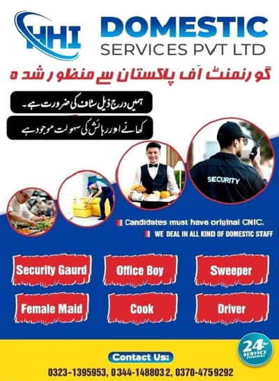 We are Hiring Domestic staff