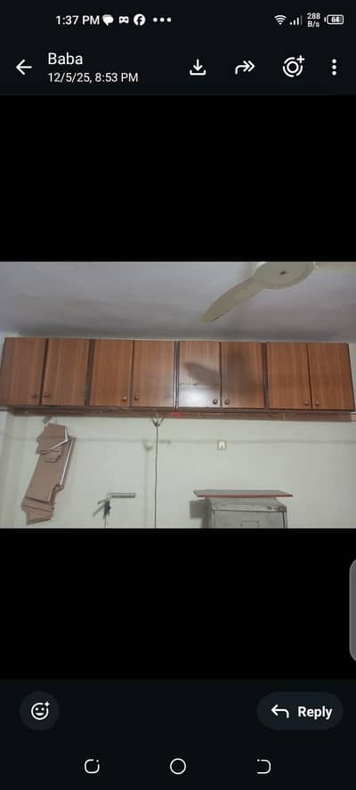 wooden cabinets