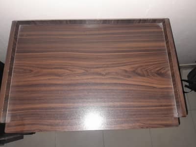Wooden Computer /rolley, Study Table with Wheels - Dark Walnut