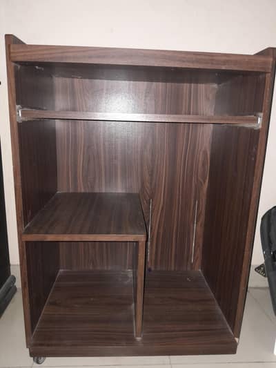 Wooden Computer /rolley, Study Table with Wheels - Dark Walnut