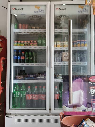 caravell 2 door commercial fridge