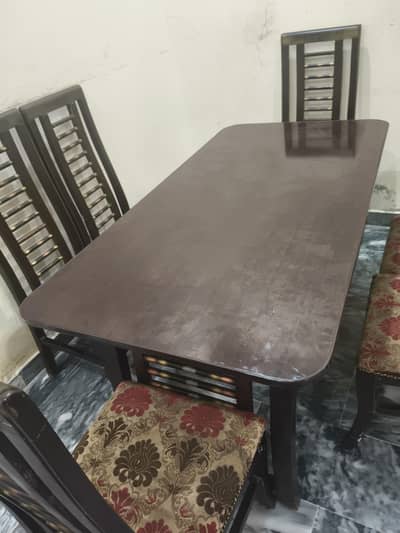 Dining Table with Six Chairs