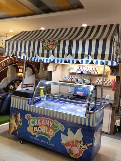 ice cream counter