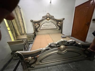 Bed Set Including 1 King Size Bed Two Side Tables And One Dressing