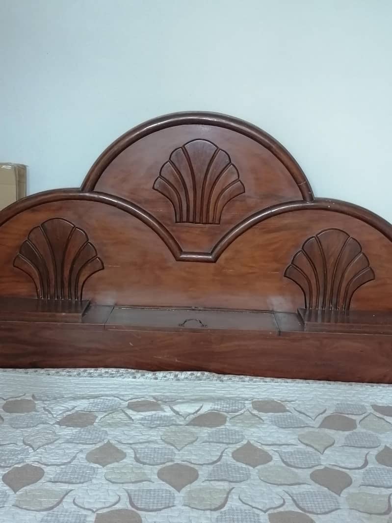 Double Bed with side table 0
