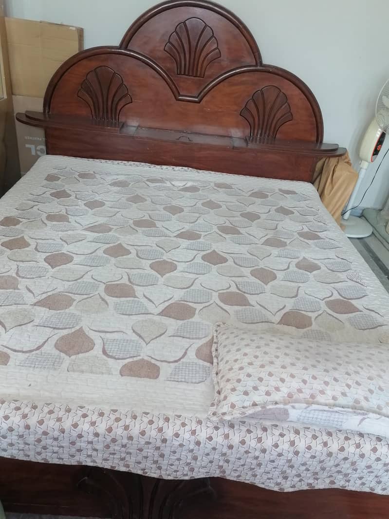 Double Bed with side table 1