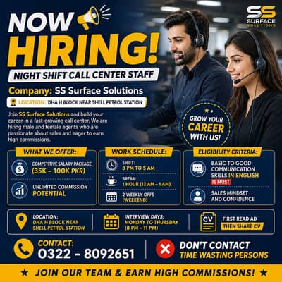 Male & Female Call Center Jobs | 35K–100K Salary + Commission