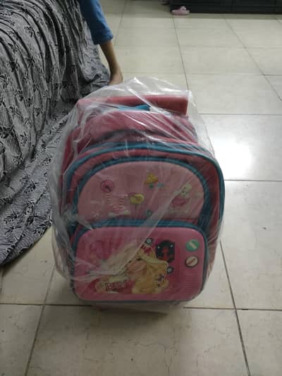 Dakanee schoo trolleyl bag pink color for class 1-3