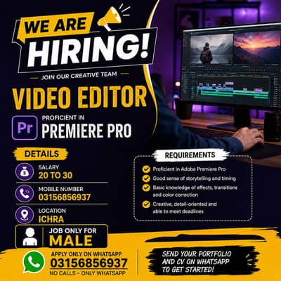 Video Editor Required (Adobe Premiere Pro)