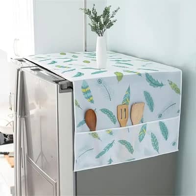 EVA printed Refrigerator cover multicolor Feather pattern