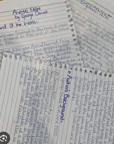 Handwriting Assignment, Typing And Data Entry job Available