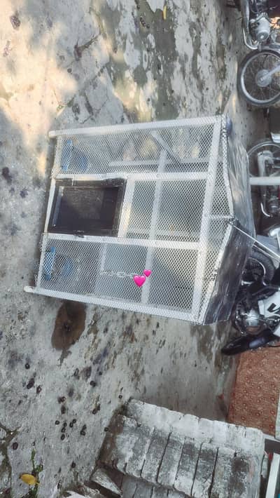 full metal cage for parrots khud bnaya hy heavyweight cage weight 18kg