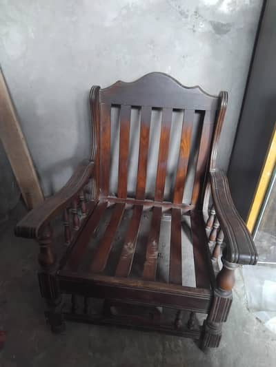 1 seater 2 sofas set in pure wood.