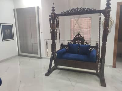 Carved Wooden Swinging Sofa