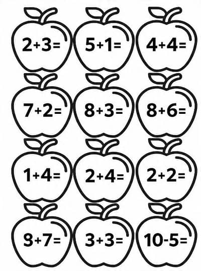 kids worksheet and coloring book