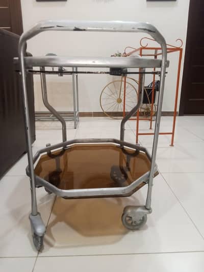 rod iron tea trolley