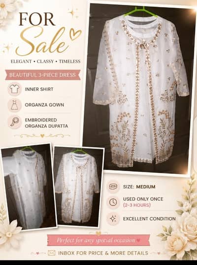 organza 4 piece