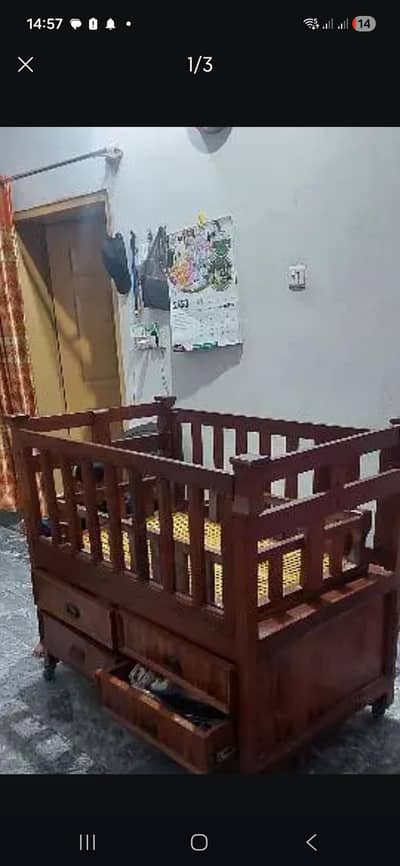 Baby Cart Wooden (Moveable)