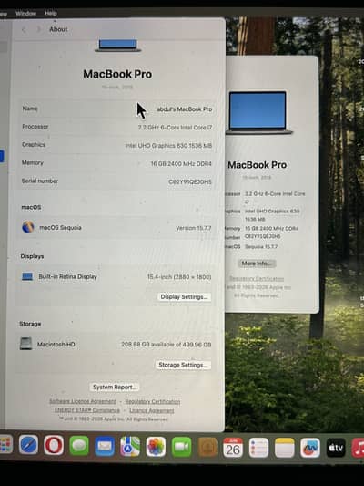 Macbook pro 2018 15 inch