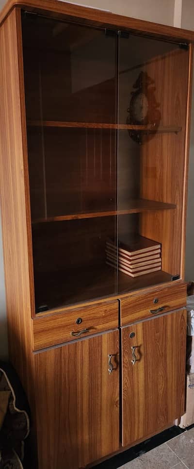 Books rack with glass door