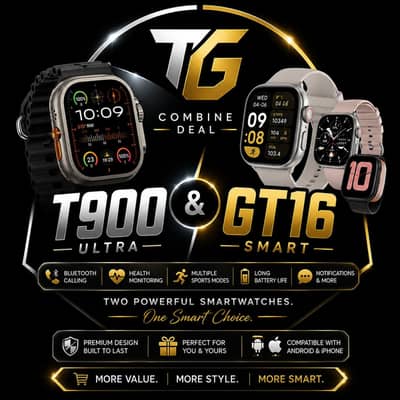 T900 and gt16 smart watches combo deal  Double smart watches Low value