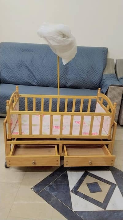 wooden baby cot, baby swing, baby credle or bed