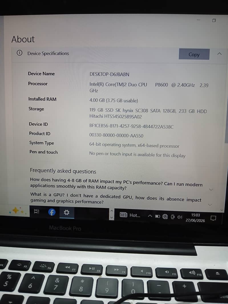 Macbook pro 2