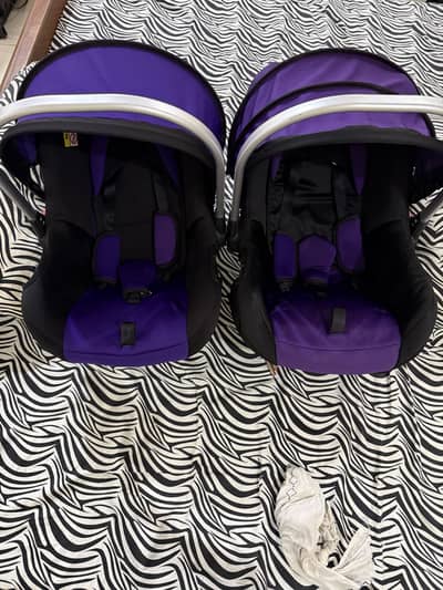 Baby Carrier Cot for Twins babies same design purple color