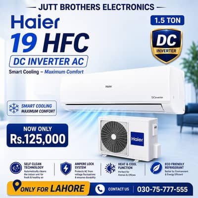 Haier 19 Hfc 1.5 Ton DC inverter New Ac