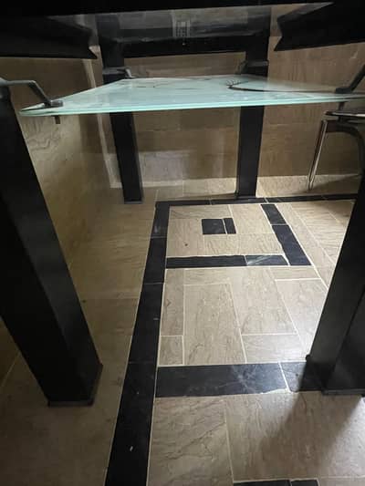 Dinning Table Double Glass