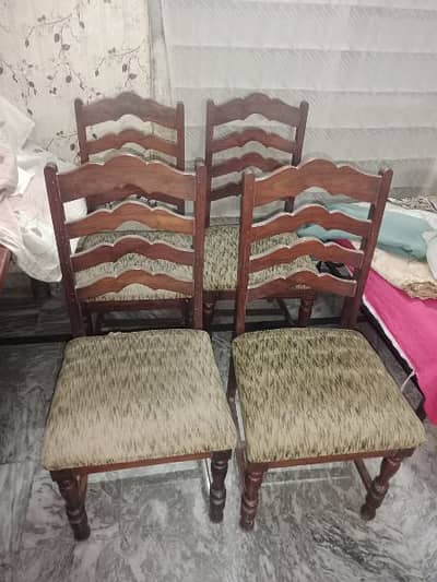 6 wooden chairs