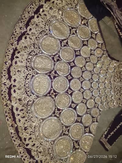 2 set dress . . . walima wear purple clr maxi and mehndi choli lehnga